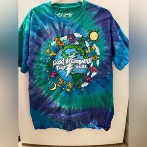 Liquid Blue Dead And Company Shirt Mens L Tie Dye Band Grateful Skull 2021 Tour